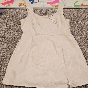 Francesca's Collections Cream Jacquard Dress Size XL